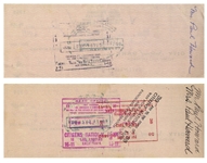 Moe Howard Lot of Two Checks Signed, Both Made Out to His Son's Family -- Dated 1 February 1962 and 6 July 1962 -- Both Measure 8.25'' x 3'' -- Very Good Condition